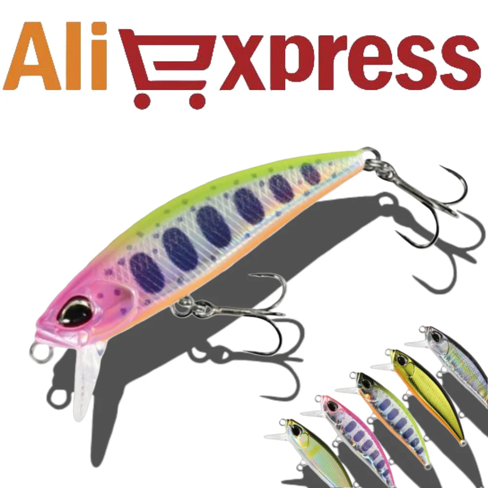 Jerkbait Wobbler Sinking Minnow Stream Lure 46 mm 5 g Kunstköder für Regenbogenforelle Bass Duo Speerspitze Ryuki 46 Angelgerät
