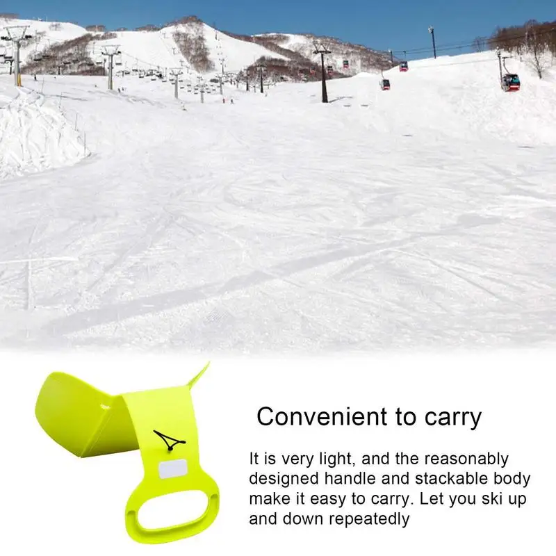 Snow Sled Sledge Sand Sliding Sled Mini Winter Toy Portable Foldable Skiing Board Downhill Snow Luge for Kids Adults