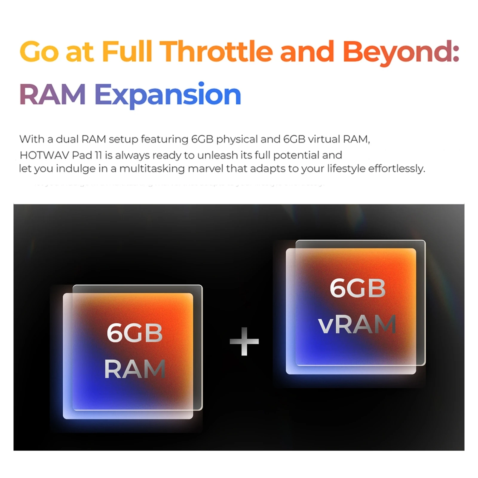 HOTWAV Pad 11 Tablet PC 6GB+256GB 11''FHD+ Display Android 13 8000mAh Large Battery 8MP+16MP Camera Lightweight 4G LTE Tablet PC