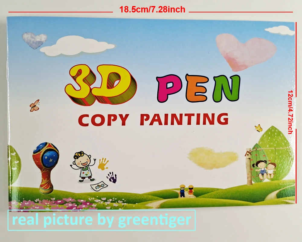 3D Printing Pen Drawing Book Reusable Colorful 14/40 Patterns Thick Paper Clear Plate Painting Template 3D Pen Paint Album