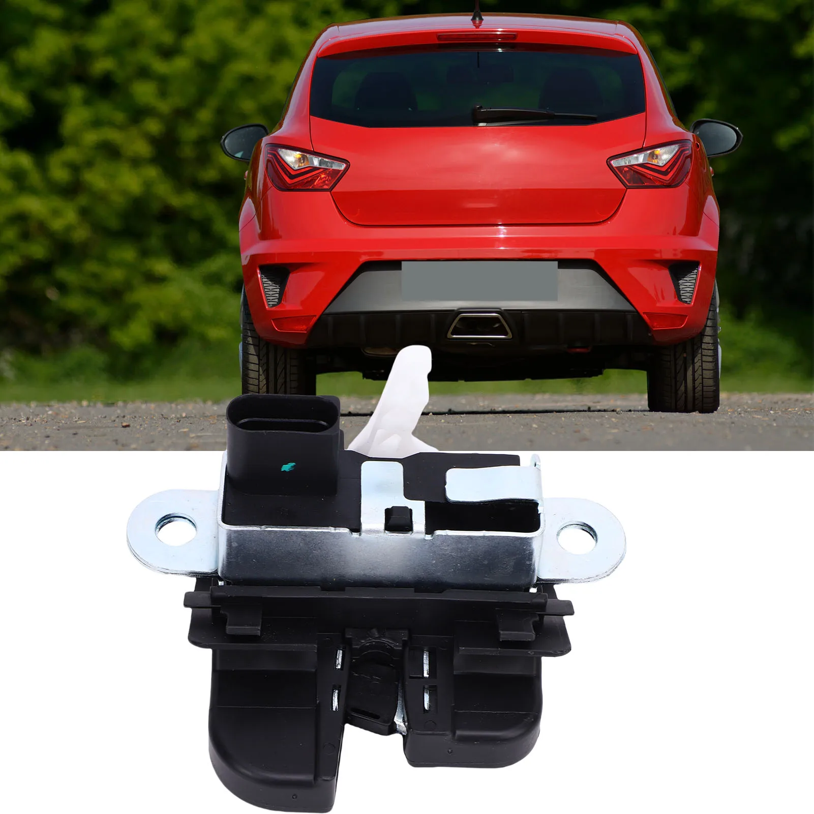 6J4827505D Trunk Lock Actuator 6J4827505D9B9 Tailgate Boot Lock  Actuator Replacement for Seat IV 2008-2017 6J4827505E9B9