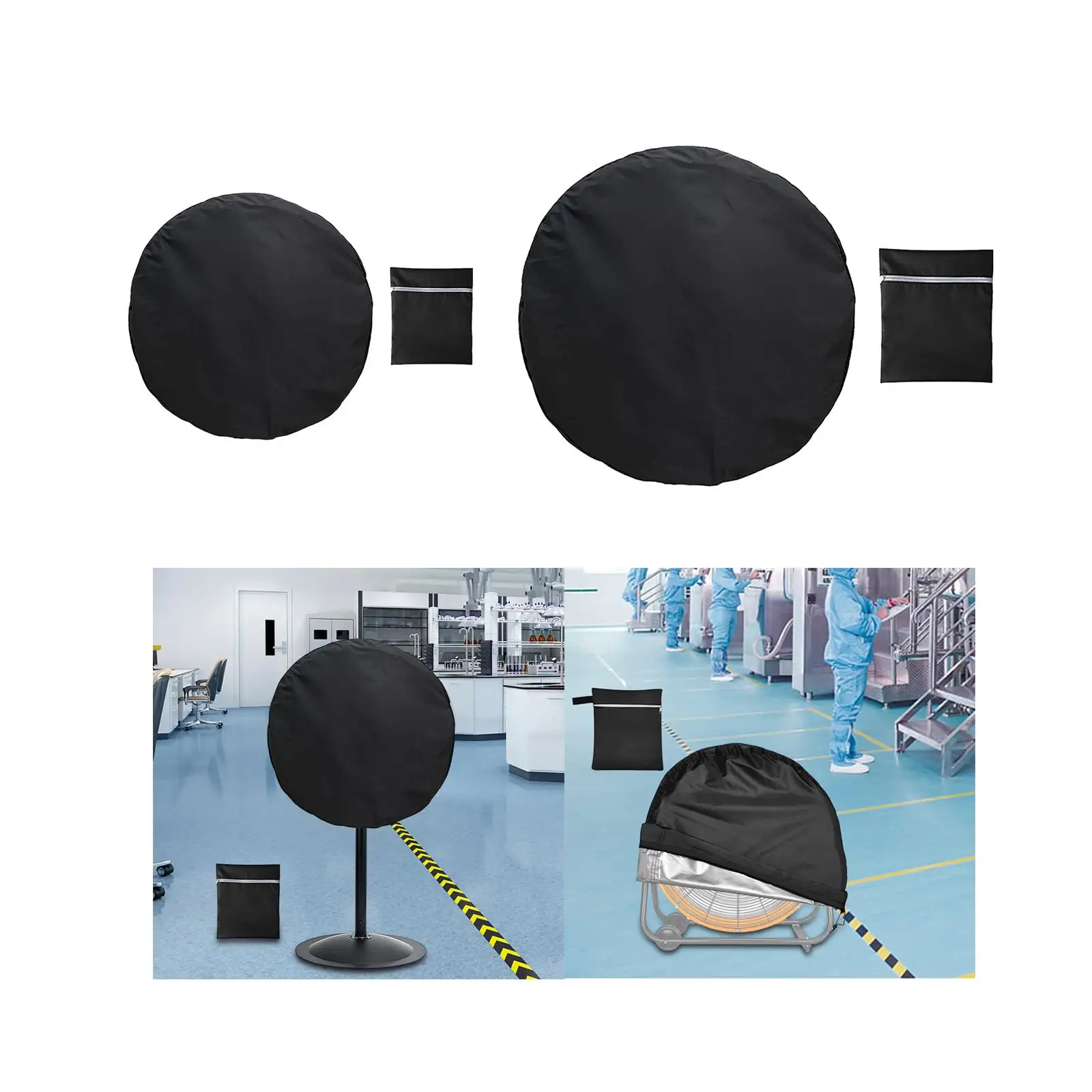 Industrial Fan Cover Heavy Duty Washable Outdoor Floor Fan Cover Blower Dustproof for Factory Warehouse Round