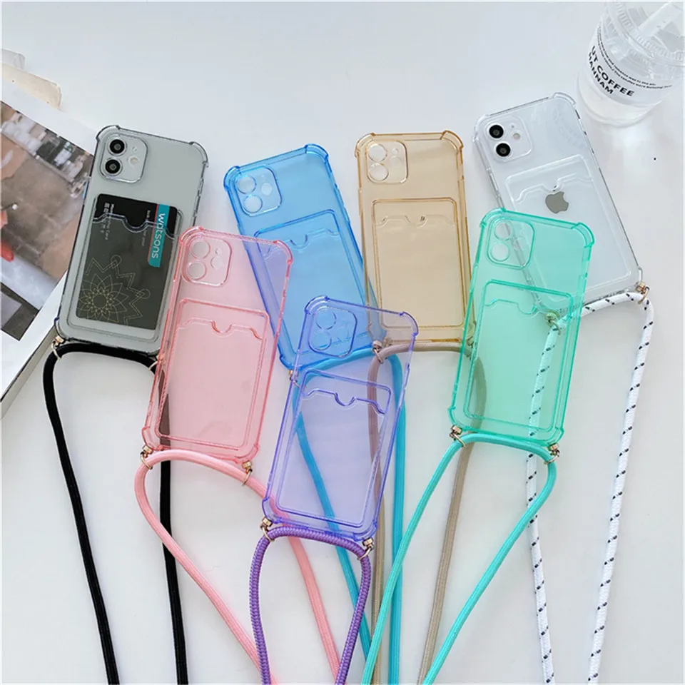 Crossbody Lanyard Wallet Phone Case For iPhone 15 14 13 12 11 Pro Max Mini  X XR XS Max 7 8 Plus Leather Card Slot Strap Cover - AliExpress