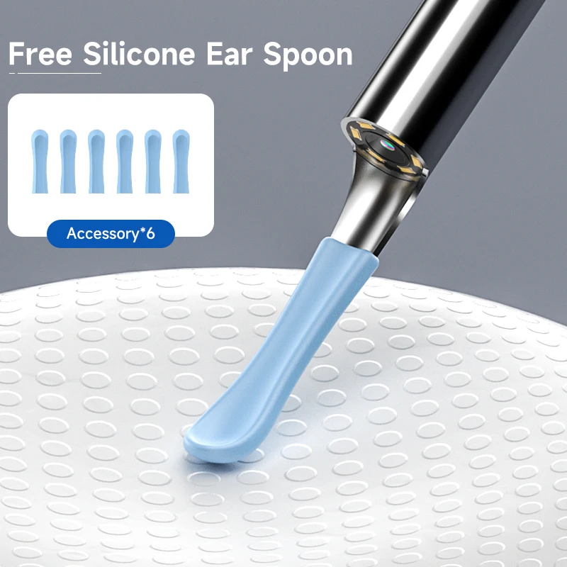 WiFi Connect Visual Otoscope Camera for with 6 LEDs 4.2mm Ultra Thin Otoscope Ear Wax Removal Tool with Waterproof 1080P Camera 6
