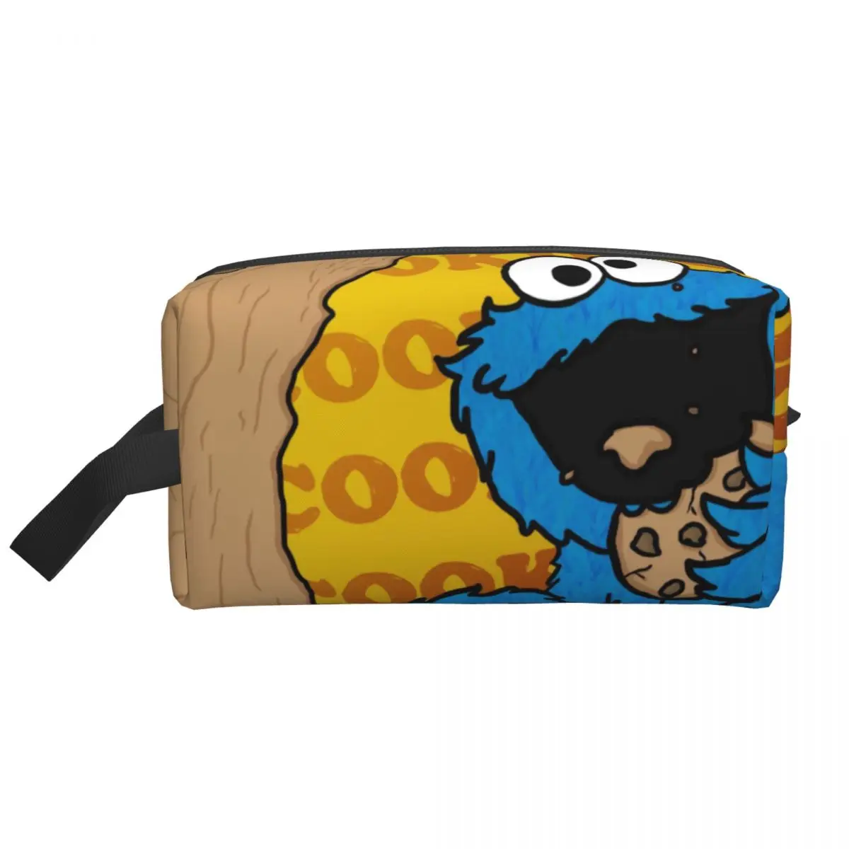 Kawaii Cookie Monster Cartoon Sesames Street Travel Toiletry Bag Donna Cosmetic Makeup Bag Beauty Storage Dopp Kit