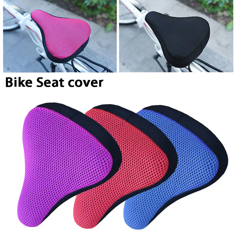 Bicycle saddle 3D soft seat cover silicone cushion breathable comfortable