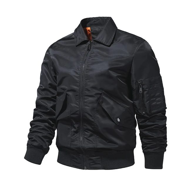 2024 Spring Summer Bomber Jacket Men Solid Color Fashion Baseball Jackets New In Outerwears Jackets Solid Color Zipper Jackets 1