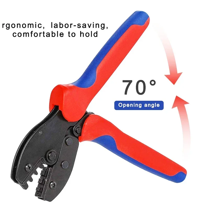 Solar Crimping Pliers Tools Kit For MC4 Cable Electeical Connectors Solar Panel PV Cable 6 Male Female Connectors Termianls Sets 5