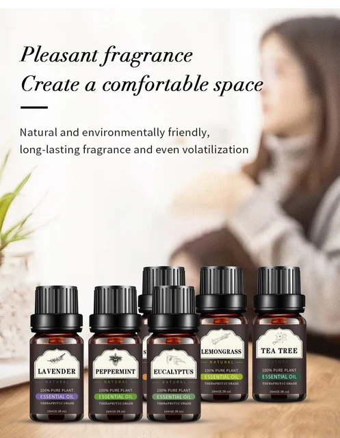 Pure Aroma Essential Oils For Diffuser Humidifier Stress Relief Fragrance  Essential Oil Gift Set For Skin Massage Hair Care - AliExpress