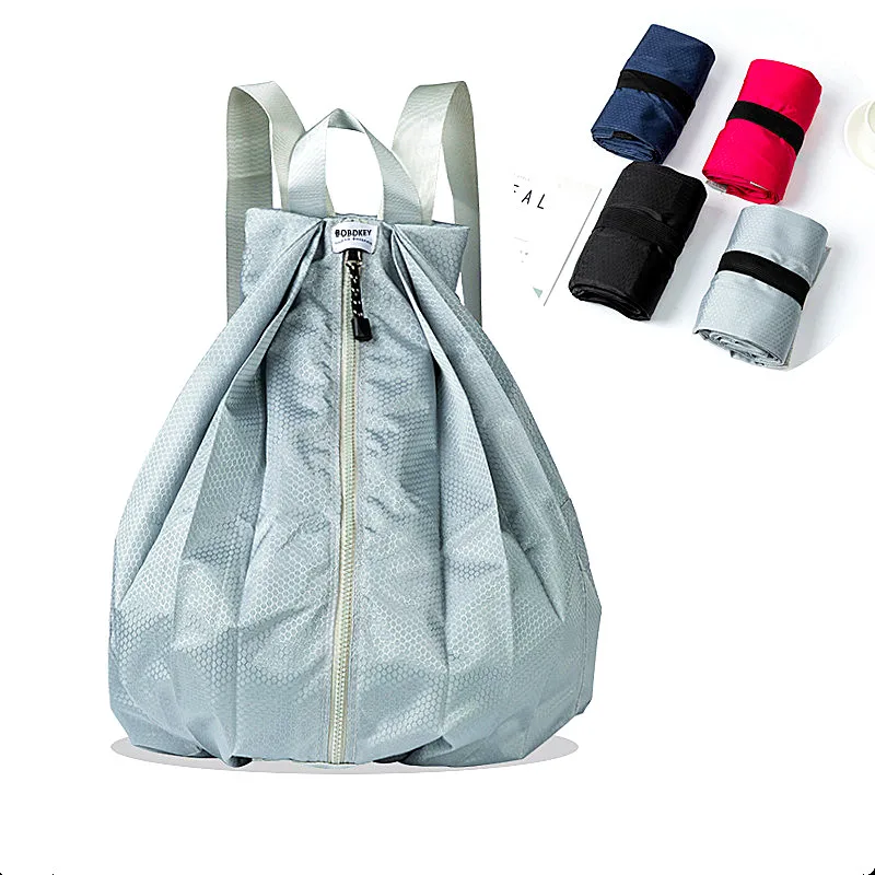 

Large Capacity Nylon Backpack Unisex Waterproof Drawstring Backpack Fashionable Travelling Bag Simple Personality Schoolbag