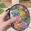 1PC 5D DIY Adult Diamond Painting Mini Bag, Colorful Rose Bundle, Special Shape Artificial Diamond Partial Mosaic Art Crafts 5