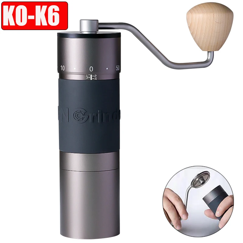 Kingrinder KOK6 Aluminum Coffee Grinder Manual Coffees Grinder High