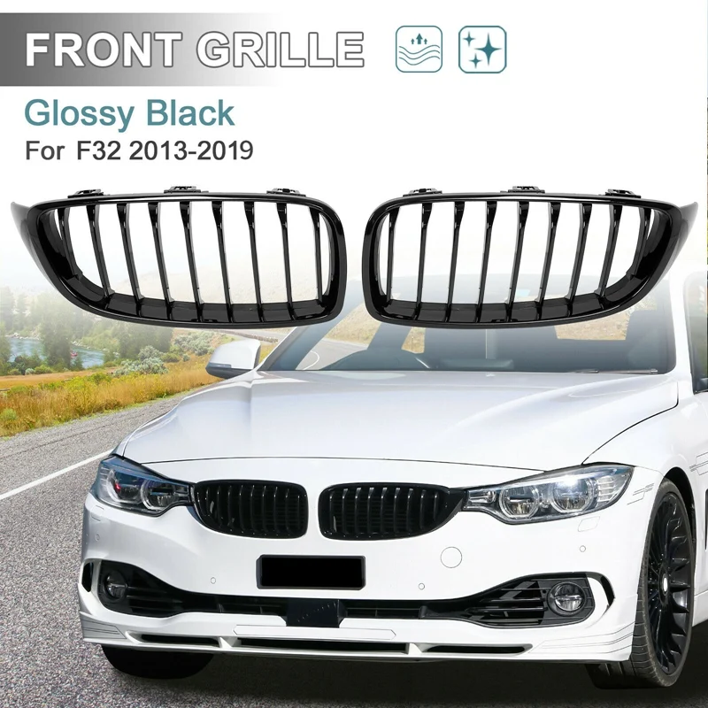 

Car Front Kidney Grille Single Slat Grill Fit For-BMW 4 SERIE F32 F33 F36 M3 F80 M4 F82 F83 2013-2019
