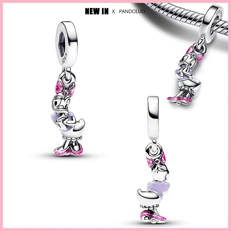 Charm Bead Jewelry Disney Charms Mickey Minnie Charm Beads Fits Pandora Bracelet Women 925 Sterling Silver Pendant Bead DIY Gift