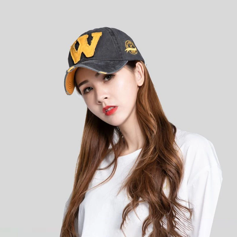 

YUDX Cool Girl Vintage Letter Embroidery Baseball Hats Women Korean Style Hip Hop Outdoor Sports Causal Protection Women's Caps