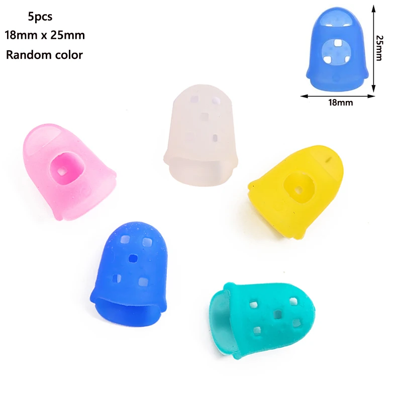 3/5Pcs Silicone Finger Protectors Covers Caps for Scrapbooking