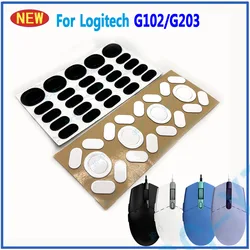 Premium Mouse Feet Skates Pads - Black & White Anti - Skid Stickers (1 - 10 Sets) - Black (1 Set)