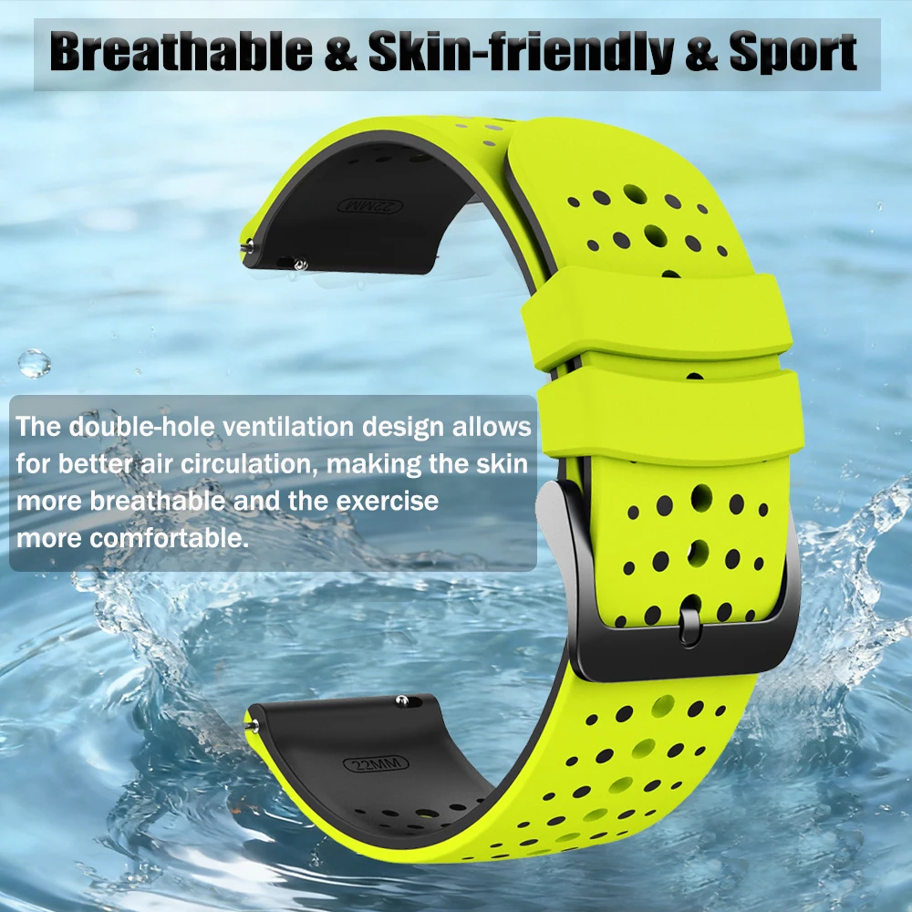 Universal Silicone Watch Strap - 20mm/22mm – Premium Replacement Band for Sports and Smart Watches