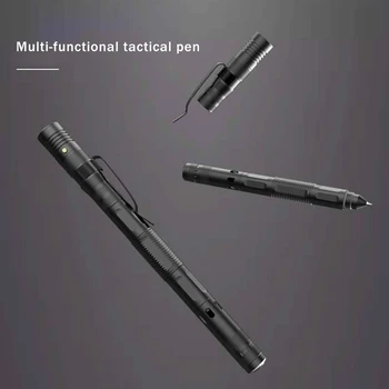 Multifunctional Ballpoint Pen With 100LM Flashlight Tactical Self-Defense Pen Fragile Window Breaker EDC Outdoor Survival Tool 5