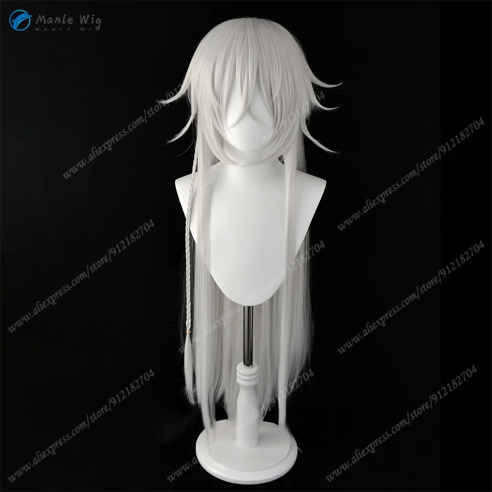 Undertaker Cosplay Perücke Lang Grau Geflochten Hitzebeständig + Gratis Wig Cap 2