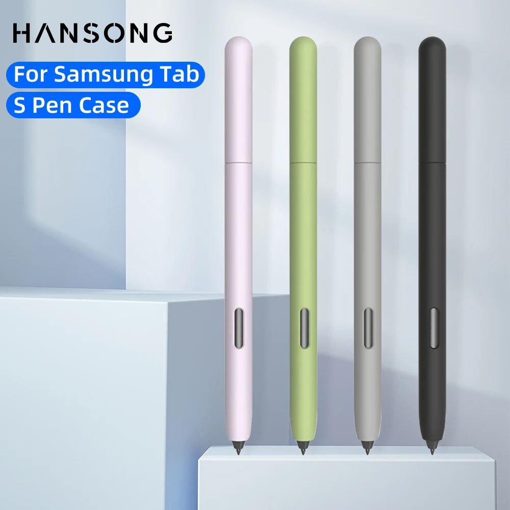 para Samsung Tab s Pen Case Compatível Samsung Tab s6 Lite s7 s7 Plus s7 fe s8 s8 Mais Caneta Stylus Capa de Silicone Lápis Manga