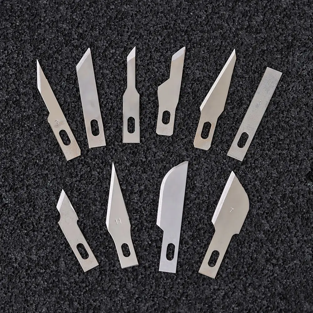 GOXAWEE Engraving Non-Slip Metal Scalpel Knife Kit And 6pcs #11 Blades  Cutter Craft Knives For Mobile Phone PCB Repair Hand Tools