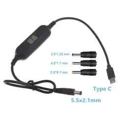 Adjustable USB Type C Voltage Converter Cable with Multiple Outputs (WHITE)