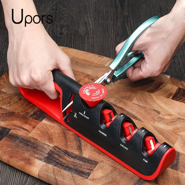 Knife Sharpener Professional 4 In 1 Kitchen Knives Grinder Scissors  Sharpening Stone Whetstone Angle Adjustable Sharpener