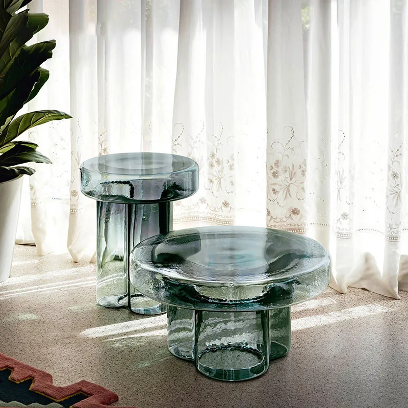 

Bedroom Coffee Table Modern Unique Glass Top Ornament Coffee Table Living Room Nordic Round Corner Circle Muebles Home Furniture