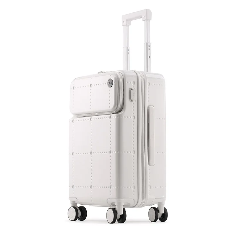 PLUENLI Front Open Cover Luggage Women's Universal Wheel Trolley Case Luggage Case Convenient Computer Warehouse Boarding