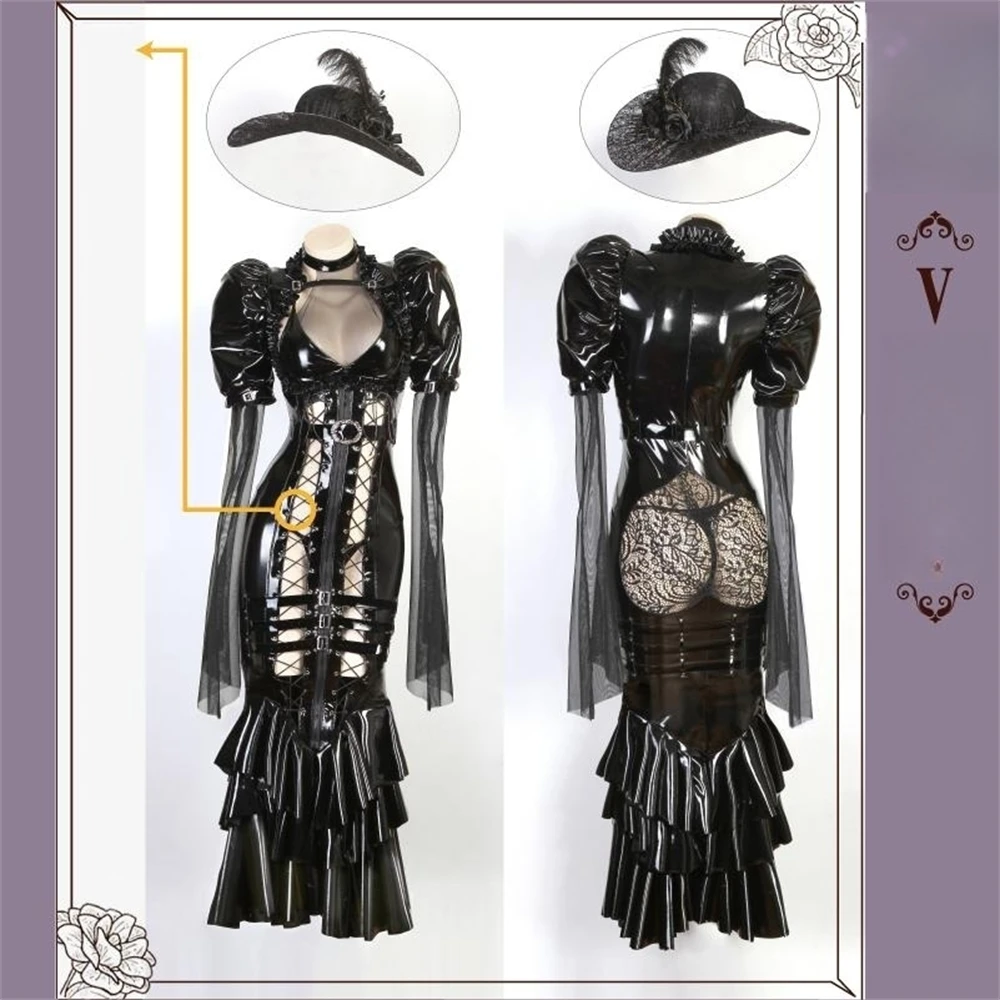 Original Design Lilith Countess Mermaid Cosplay Woman Gothic Leather Dresses Halloween Outfits Sexy Original Design Lilith Countess Mermaid Cosplay Woman Gothic Leather Dresses Halloween Outfits Sexy