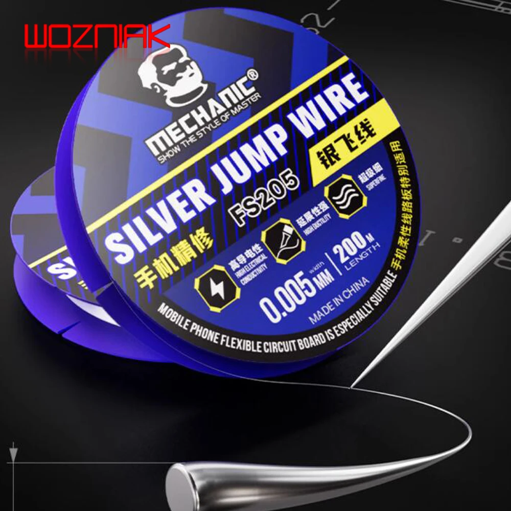 정비공 점퍼 와이어 0.02mm 0.01mm 0.009mm 전화 마더 보드 지문 수리 솔더 조인트 유지 보수 플라잉 라인 도구