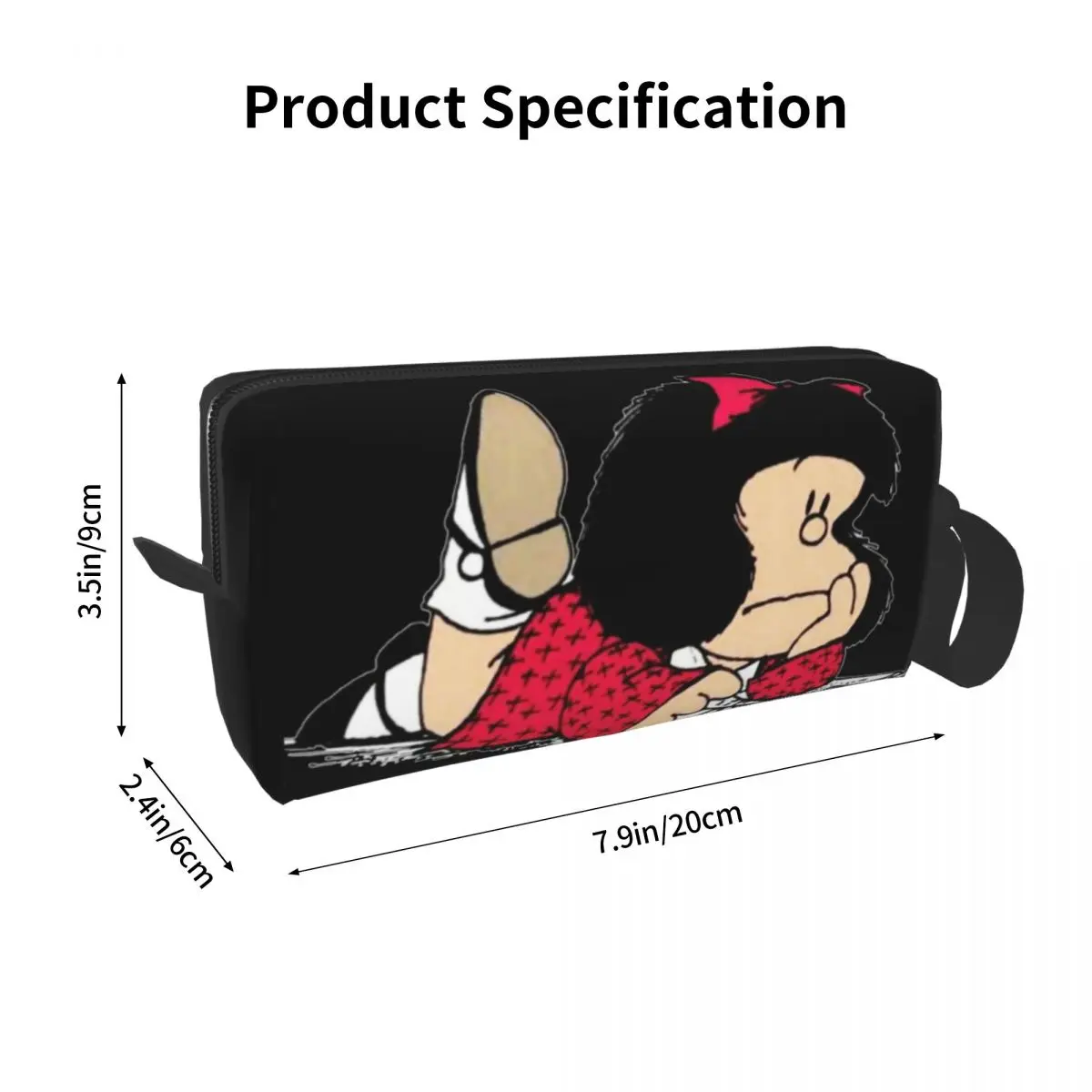 Custom Mafalda Travel Toiletry Bag for Women Argentine Quino Comic Makeup Cosmetic Organizer Beauty Storage  Bags Dopp Kit Case 6