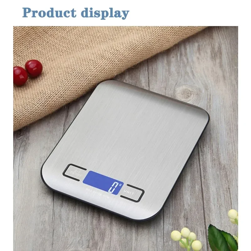 

Kitchen Scale Stainless Steel Weighing for Food Diet Balance Measuring Precision Electronic Scales Food Baking Scale Charging