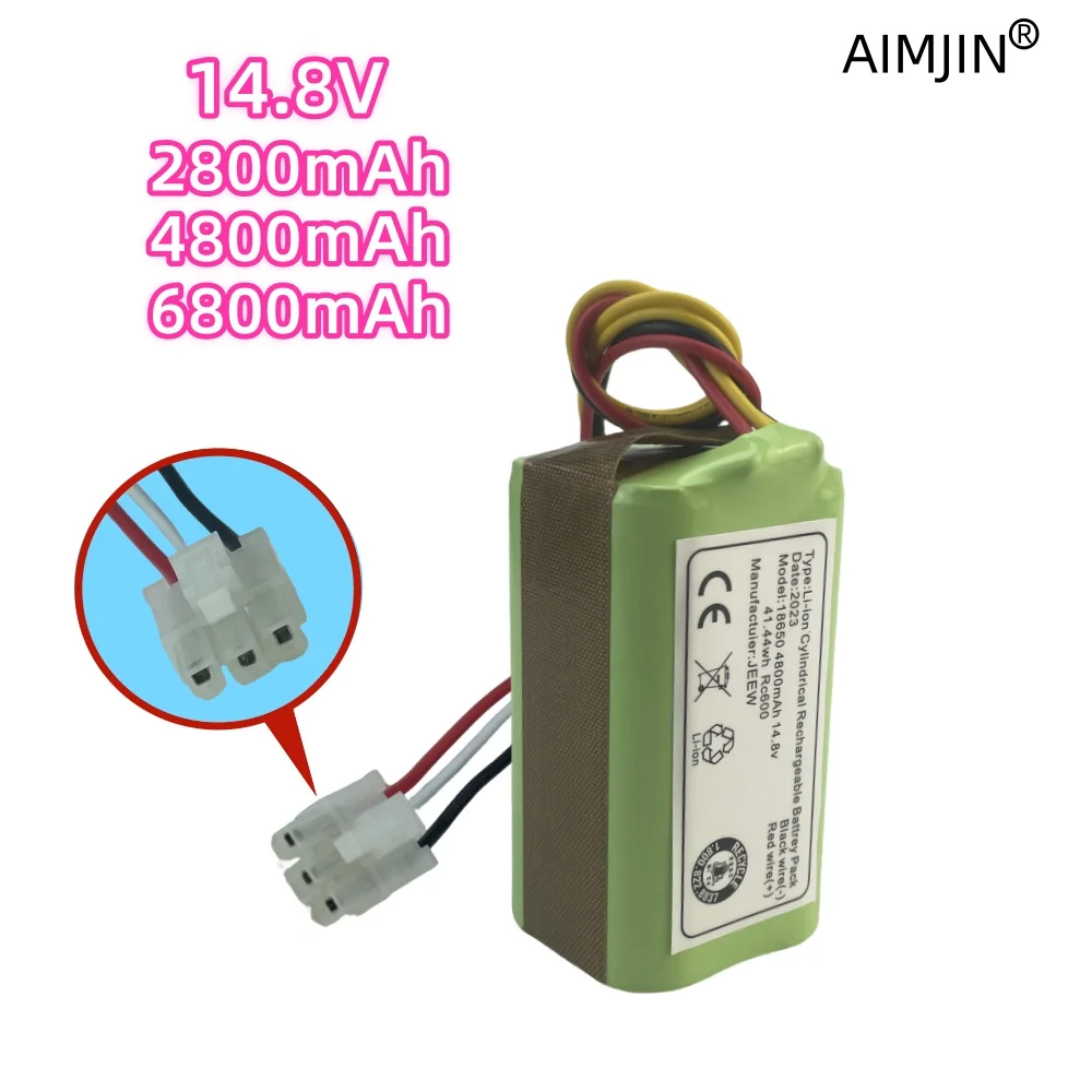 

14.8V Vacuum Cleaner Robot Battery 2.8Ah/4.8/6.8Ah, INR18650 M26-4S1P, Mamibot EXVAC660, DEXP MMB-300, Gutrend Fusion 150