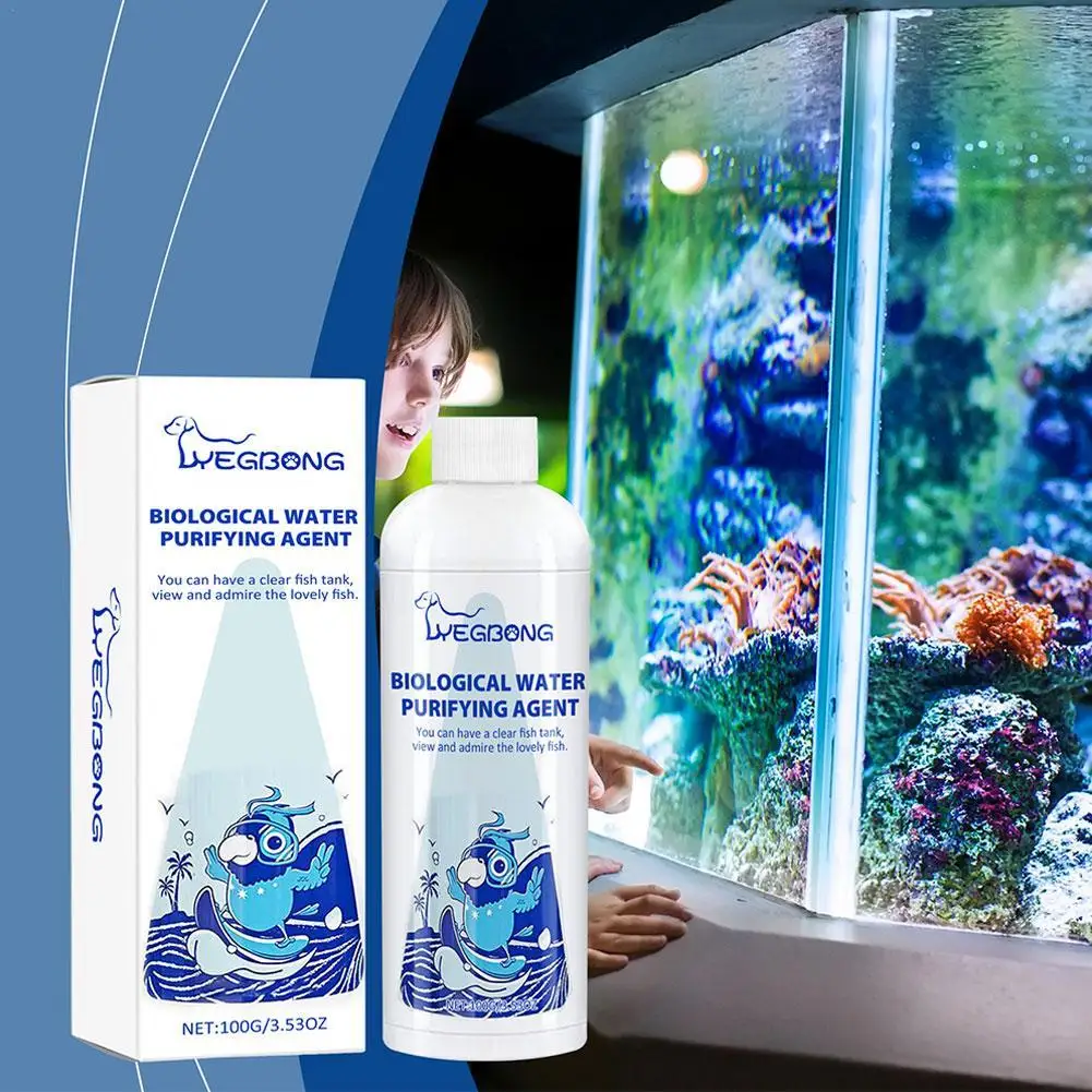 Balsamo per l'acquario Balsamo per l'acqua efficiente e clarificatore Detergente per acquari e detergente per acquari Migliora la qualità dell'acqua