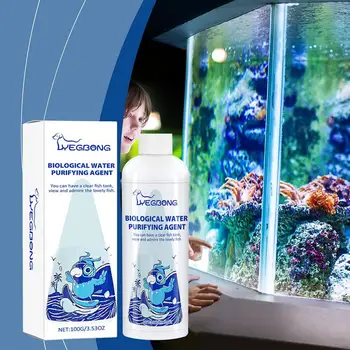 Balsamo per l'acquario Balsamo per l'acqua efficiente e clarificatore Detergente per acquari e detergente per acquari Migliora la qualità dell'acqua