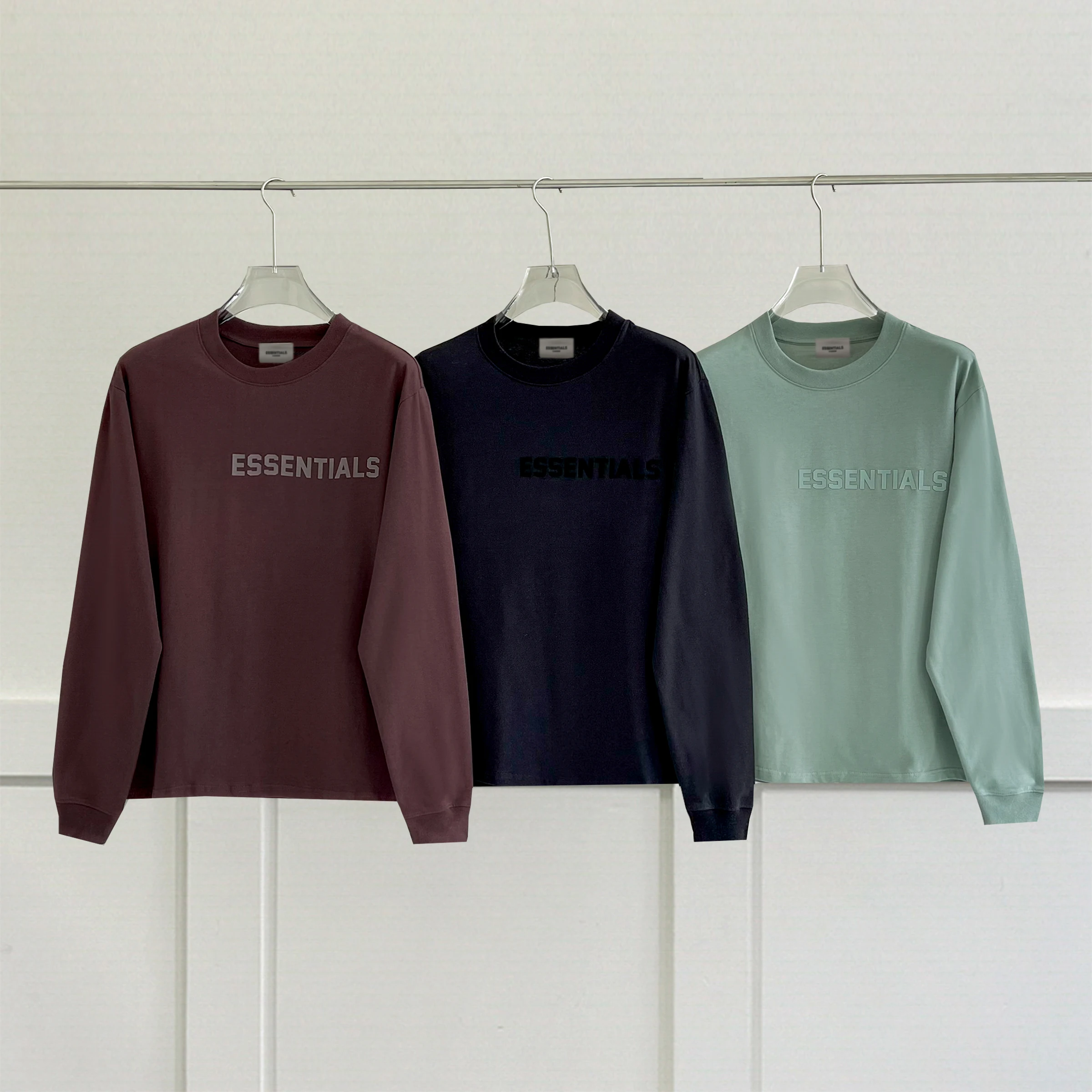 

New large size loose long-sleeved T-shirt with 3D letter decoration fashionable and versatile sweatshirt for spring and autumn