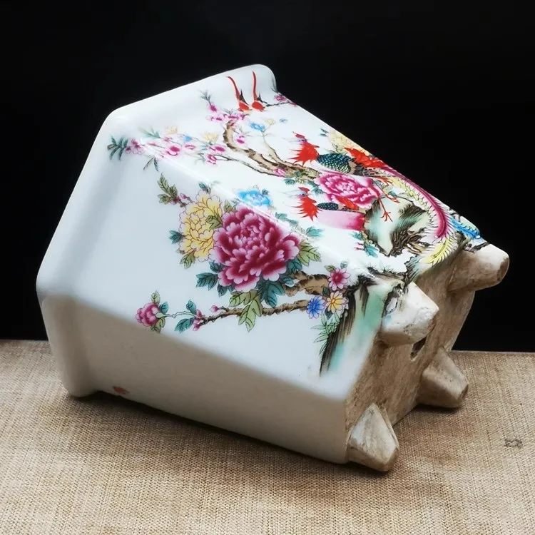 Vintage Style Hexagonal Ceramic Flowerpot Home Decoration 6