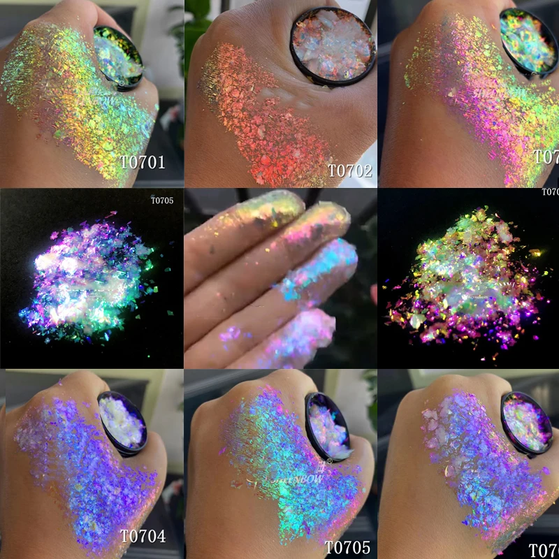 Infinite Chrome Laser Eyeshadow Chameleon Pigment Rainbow