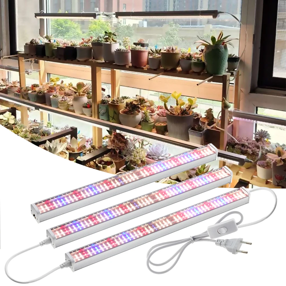 LED Growth Tube Full Spectrum LED Growth Tube 4000K/Purple/Sunlight Plant Lamp Greenhouse Hydroponic Flower Growth Lamp