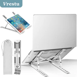 Soporte plegable de aleación de aluminio para ordenador portátil, soporte ajustable para tableta, Macbook Pro