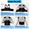Back Brace Posture Corrector for Women and Men Shoulder Straightener Adjustable Full Back Support Upper and Lower Pain Relief 4