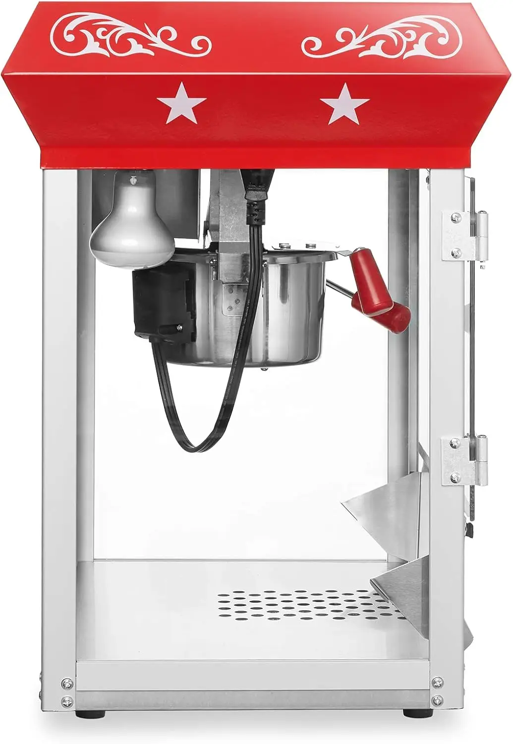 Midway Bar Style Popcorn Machine, 4-Ounce Popcorn Maker Popper, Red