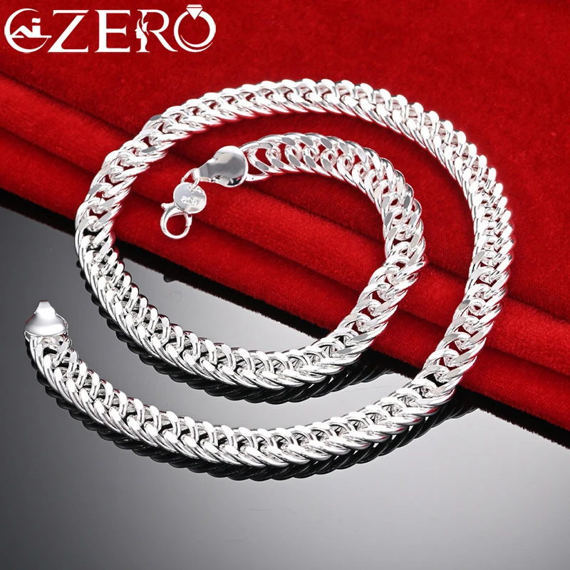 

ALIZERO 925 Sterling Silver 10MM Figaro Chain Necklace For Men Fashion Party European Charm Fine Jewelry Accessories Luxury Gift