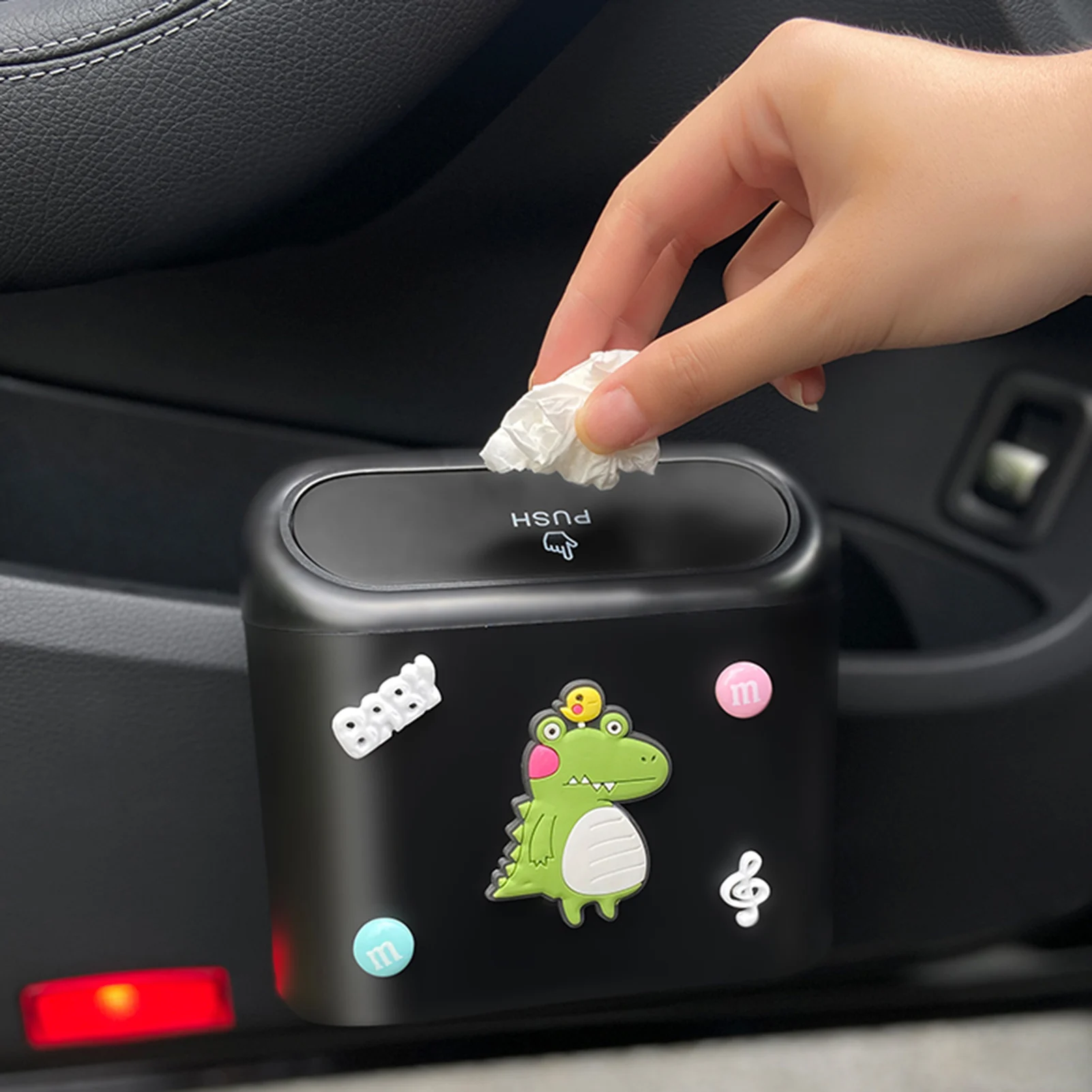 Car Trash Can Multipurpose Trash CanMultipurpose Vehicle Trash Can Cute Leak-Proof Car Trashcan For Vehicles Office Home