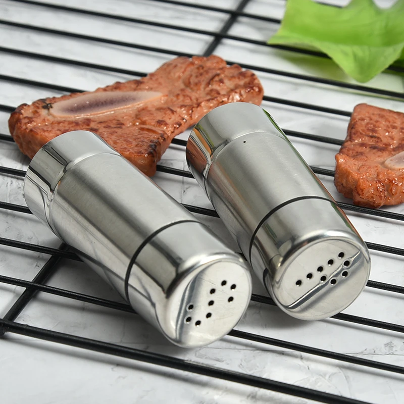 Stainless Steel Mini Salt Shaker Multifunctional Pepper Shakers Creative Spice Spreader Jars Kitchen Seasoning Tools for Outdoor seasoning jar,salt shaker,spices bottle,salt pepper shakers