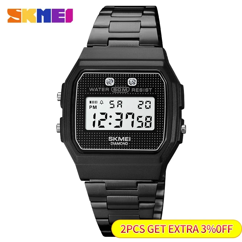 SKMEI 1952 Fashion 5Bar Waterproof Digital Wristwatch military Chronograph Date Week  For Men Alarm Clock reloj hombre Sport Wat 2