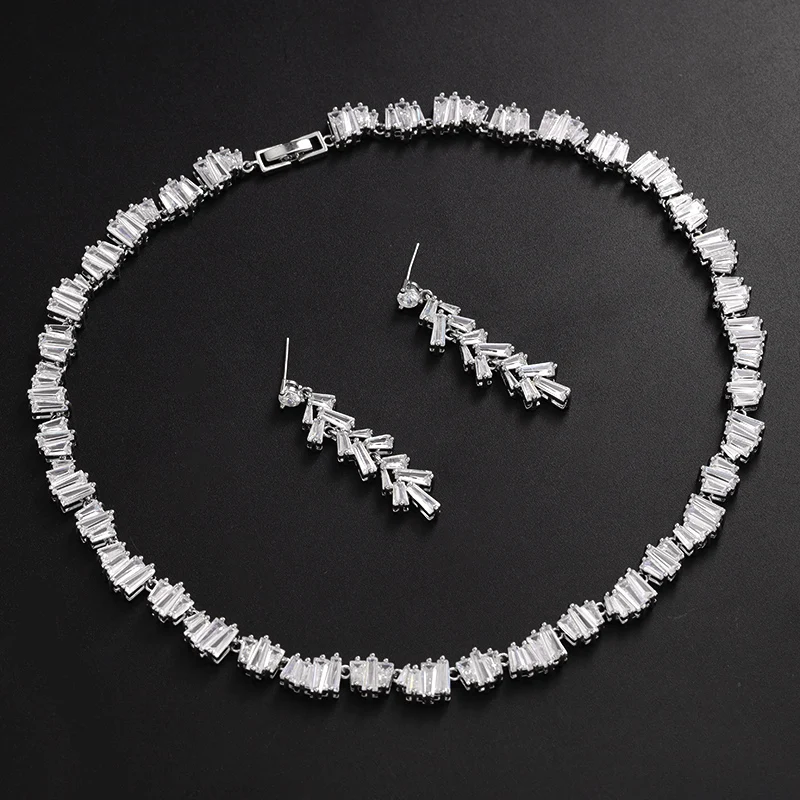 Cubic Zirconia Jewelry Set Cubic Zirconia Necklace Cubic Zirconia