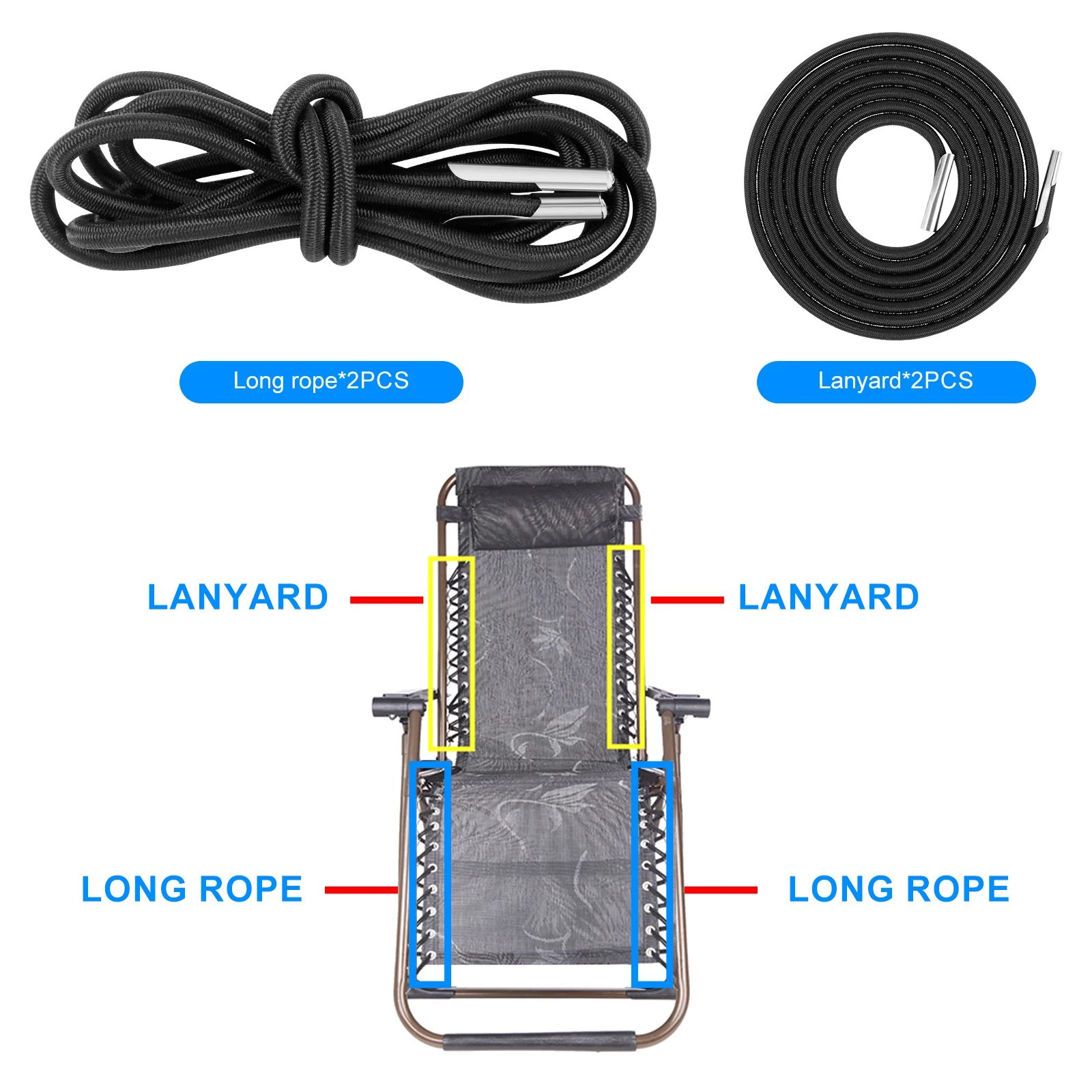 Nylon Rubber Elastic Recliner Chair Replacement Cords